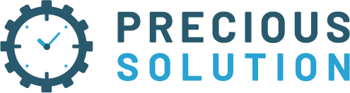 clock structure with precious solution logo